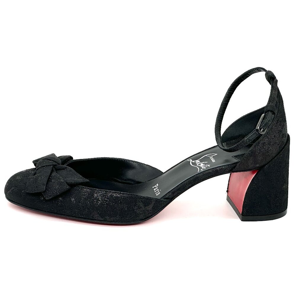 Christian Louboutin JANE BOW 55 Jacquard Marble Mary Jane Pumps Heels Shoe - Picture 5 of 16